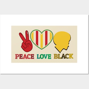 Peace Love Black Posters and Art